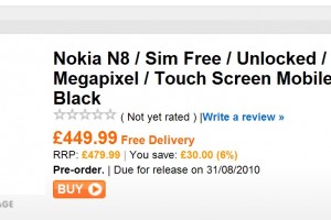 Nokia N8 due for release 31st August 2010 (from Play.com)