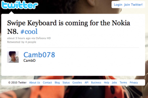 Swype coming soon for Nokia N8