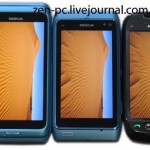 Nokia N8 and Nokia E7 versus Samsung Galaxy S. E7 CBD AMOLED vs G-S Super Amoled.