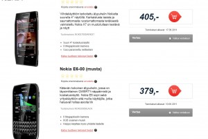 Finnish retailer puts E6 for 379EUR and X7 for 405EUR, delivery June 10/17th.