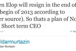 RUMOURS: Eldar Murtazin reckons Stephen Elop will resign in the end of 2012, “Short term CEO”.