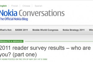 MyNokiaBlog.com one of the “tech blogs” that Nokia Conversations readers visit!