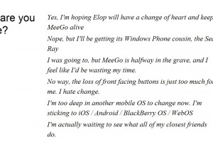 >36% of Engadget readers going to BUY a Nokia Smartphone (MeeGo/WP), 73% of MNB readers want N9, 43% in black.