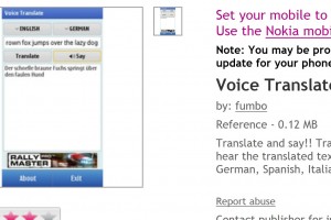 Voice Translate Pro – translate and say – Free at Ovi Store for devices supporting Qt