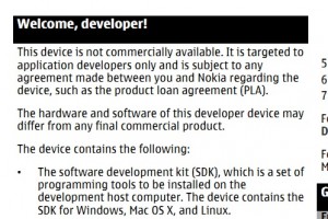 Nokia N950 Manual – Welcome, developer! #MeeGo #Harmattan