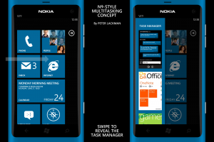 Nokia Windows Phone 7 UI Concept: N9-style multitasking