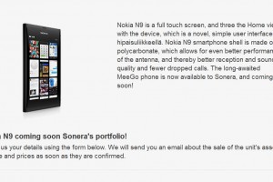 Nokia N9 coming soon? (Well, to Sonera’s portfolio, whatever ‘soon’ means)