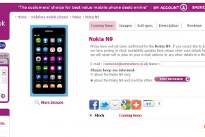 Nokia N9 at Carphone Warehouse’s Mobiles.co.uk store