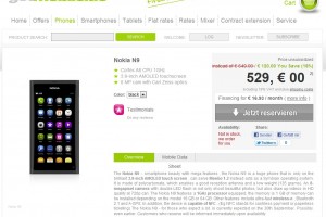 Nokia N9 for 529EUR at Getmobile.de (Germany)