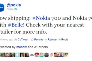 Nokia 700 now shipping with Belle