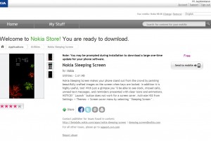 Nokia Sleeping Screen now at Nokia Store.