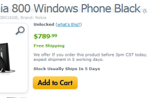 Lumia 800 Available In US through Expansy (Not Exactly a Black Friday Deal)