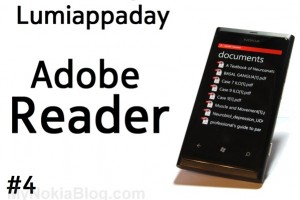 Lumiappaday #4: Adobe Reader (for PDF) demoed on Nokia Lumia 800