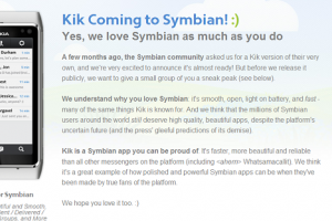 KiK Social Messenger coming to Symbian! + Updated WP Mango Edition