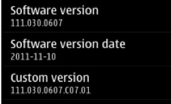 Symbian Belle updated to  v111.030.0607 on the Nokia 603