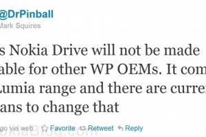 Nokia Drive is NOT going to be available on to other WP OEMs