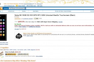 Nokia N9 on Amazon.com with fulfilled by Amazon delivery (+Prime)