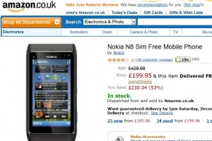 Nokia N8 on Amazon for Â£199.95, Nokia Lumia for Â£399.95