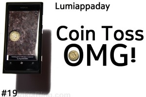 Lumiappaday #19: Coin Toss OMG! (+) demoed on the Nokia Lumia 800