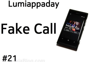 Lumiappaday #21: Fake Call demoed on the Nokia Lumia 800