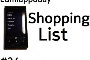 Lumiappaday #24: Shopping List demoed on the Nokia Lumia 800