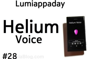 Lumiappaday #28: Helium Voice demoed on the Nokia Lumia 800