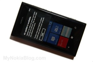 Just the new Windows Phone software update for the Nokia Lumia 800.