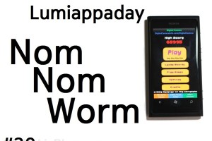 Lumiappaday #39: Nom Nom Worm demoed on the Nokia Lumia 800