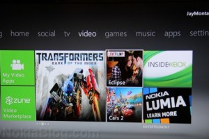 Video: New Xbox LIVE dashboard update with Nokia Lumia 800 adverts