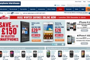 Nokia Lumia 800 background for Carphone Warehouse’s website.