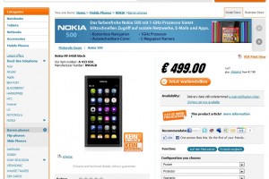 Nokia N9 64GB for 499 EUR at notebooksbilliger.de