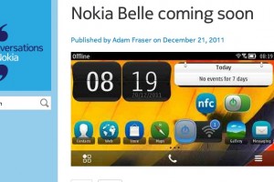 Nokia Conversations says Belle is coming soon, N8 shipping with belle, confirms February 2012 for existing devices.