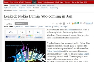 MyNokiaBlog mentioned on Times of India