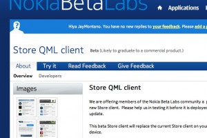 Nokia Store QML client updated for Symbian at Nokia Beta Labs.