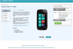 T-Mobile Lumia 710 for $19.99 after $50 Mail in Rebate!