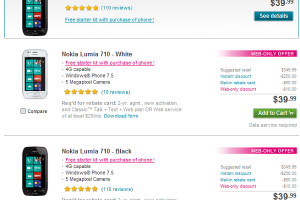 Lumia 710 for $39.99 On T-Mobile Web Store