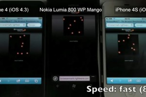 Video: iPhone 4 vs Nokia Lumia 800 vs iPhone 4S Browser Benchmarks comparison