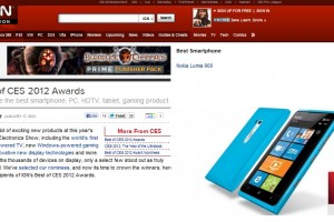 Nokia Lumia 900 is the Best Smartphone of CES 2012 says IGN (CNet too)