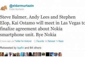Eldar back on form, more Microsoft buying Nokia Smartphone division rumours.