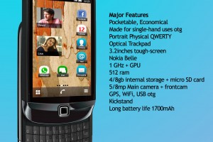 My Dream Nokia #40: Nokia Touch and Type True with Symbian Belle, Portrait QWERTY slider concept.