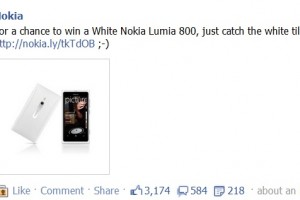 White Lumia 800 Up for Grabs at Nokia’s Facebook page