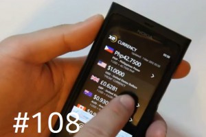 Lumiappaday #108: Currency demoed on the Nokia Lumia 800 (XE currency converter)