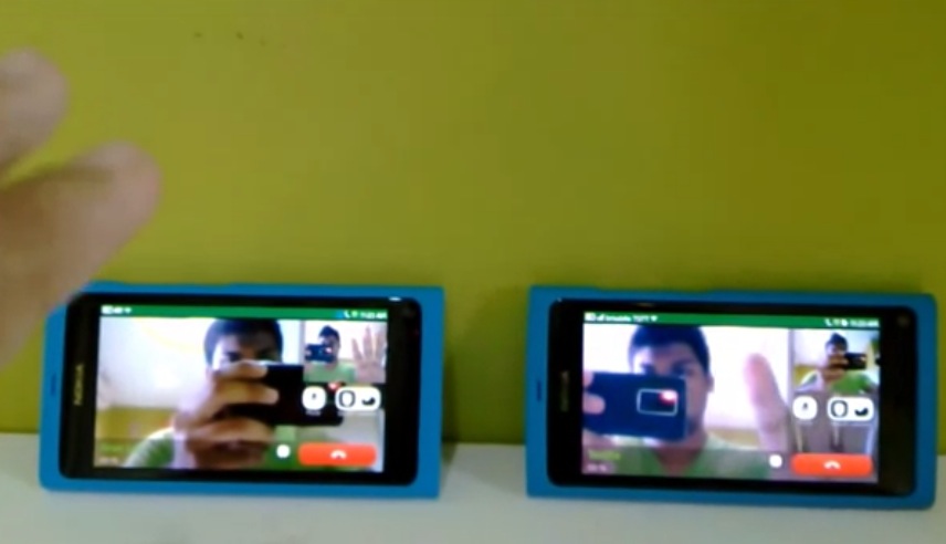 Video: Video calling on two Nokia N9s with Gtalk