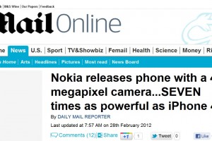 Mainstream media (Daily Mail UK) on the Nokia 808 PureView