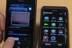 Video: Surveillance Camera App, demoed on Nokia E7 and Nokia Lumia 800 (Nokia Push Notification API demo)