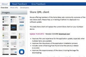 Nokia Store QML Client updated to v3.24.050 at Nokia Beta Labs