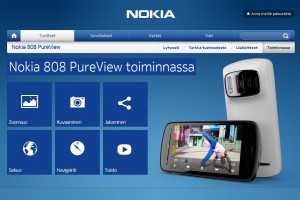 Nokia 808 PureView site with tiles, Coming soon in Finland?