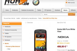 Nokia 808 PureView for 499EUR at HoH.de