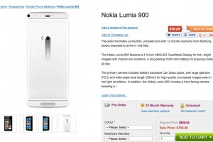 MobiCity lists Lumia 900 for pre-orders – Coming May 16th? Update: 808 listed – Coming May 21st?