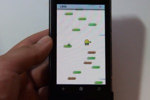 Lumiappaday #192: Doodle Jump demoed on the Nokia Lumia 800 XboxLive